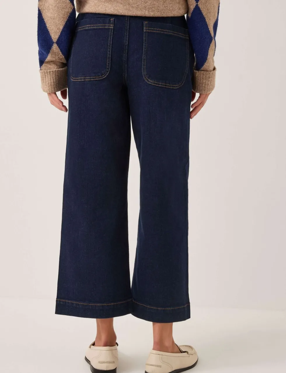 High Waisted Straight Leg Cropped Jeans
