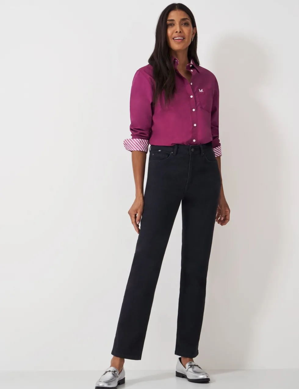High Waisted Straight Leg Jeans