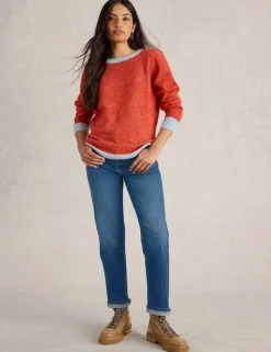 High Waisted Straight Leg Jeans