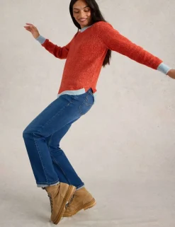 High Waisted Straight Leg Jeans