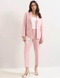 High Waisted Tailored Cropped Trousers