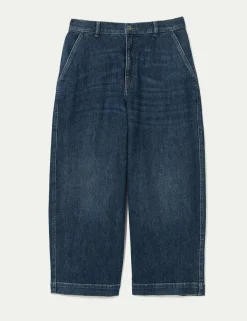 High Waisted Wide Leg Ankle Grazer Jeans