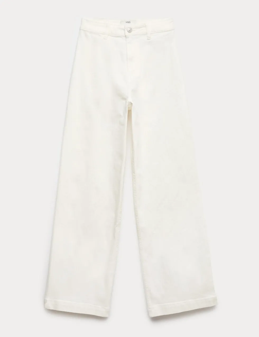 High Waisted Wide Leg Ankle Grazer Jeans