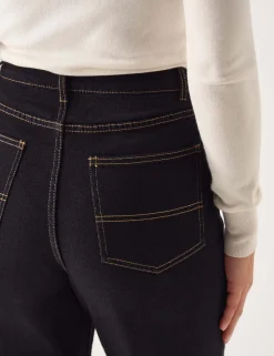 High Waisted Wide Leg Ankle Grazer Jeans