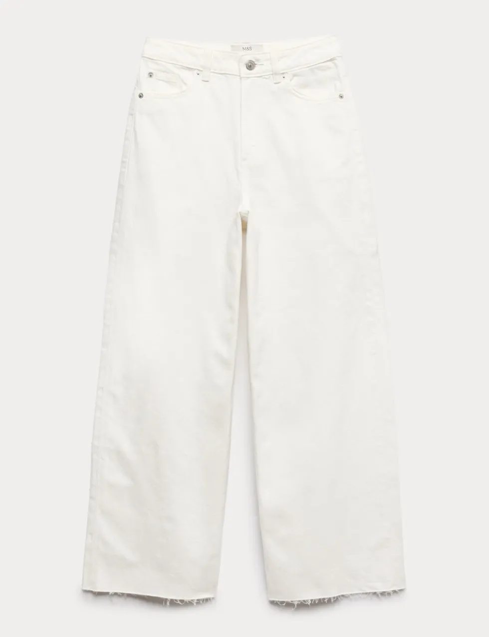 High Waisted Wide Leg Cropped Jeans