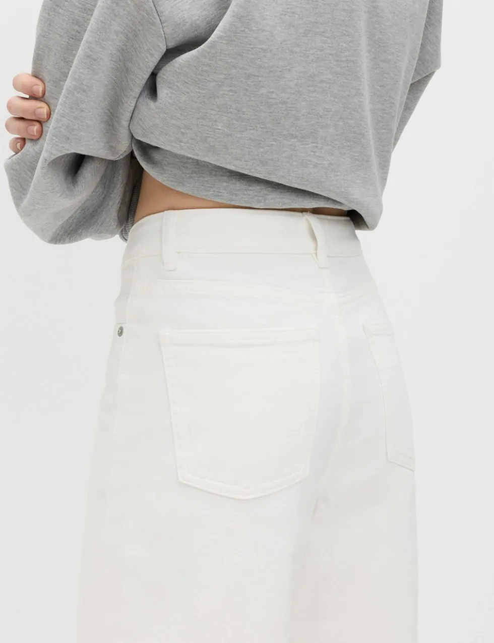 High Waisted Wide Leg Cropped Jeans