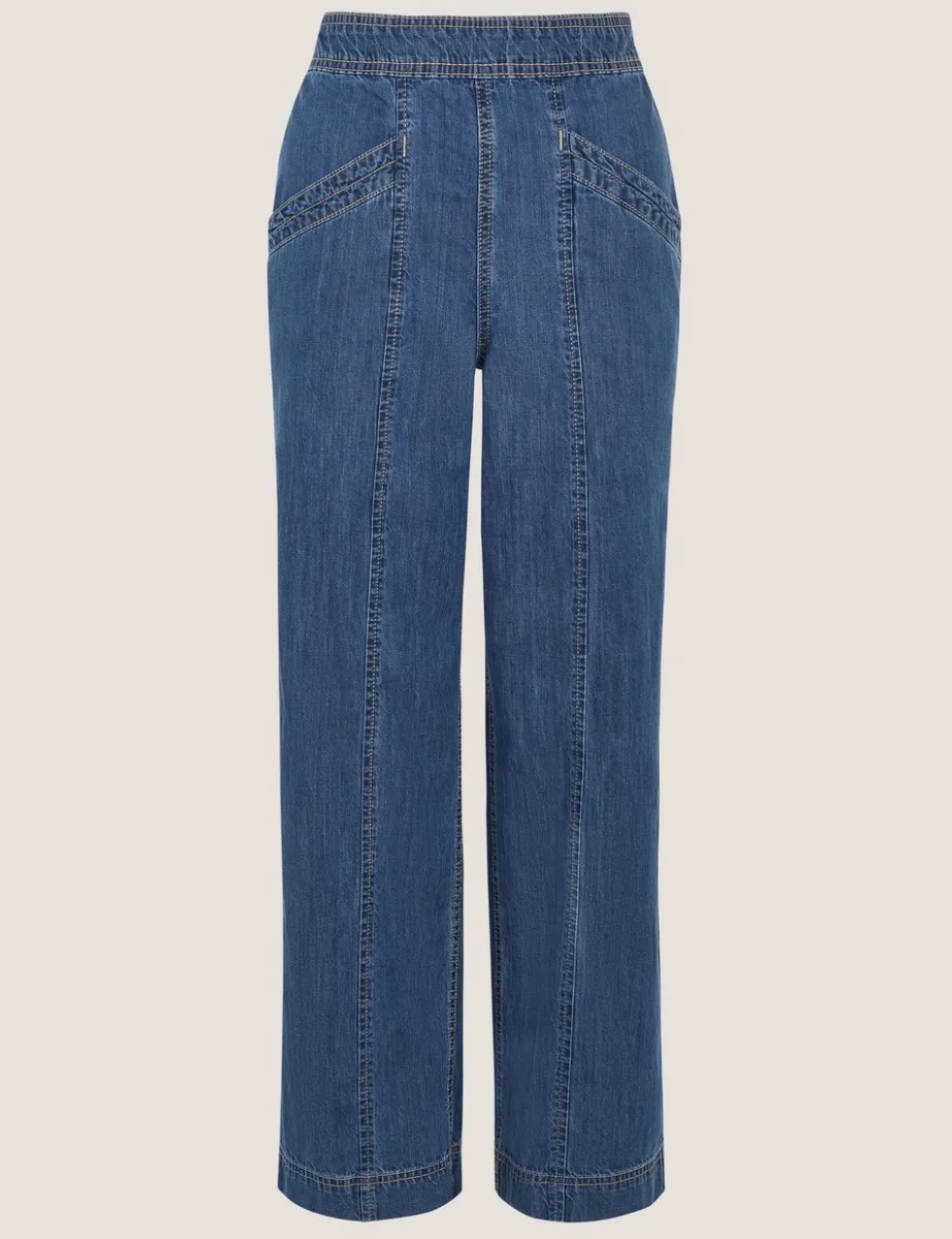 High Waisted Wide Leg Cropped Jeans