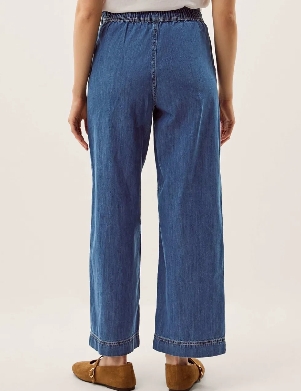High Waisted Wide Leg Cropped Jeans
