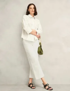 High Waisted Wide Leg Cropped Jeans
