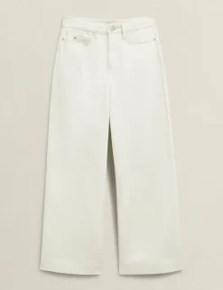 High Waisted Wide Leg Cropped Jeans