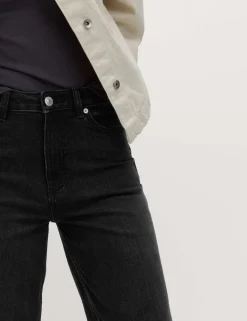 High Waisted Wide Leg Cropped Jeans