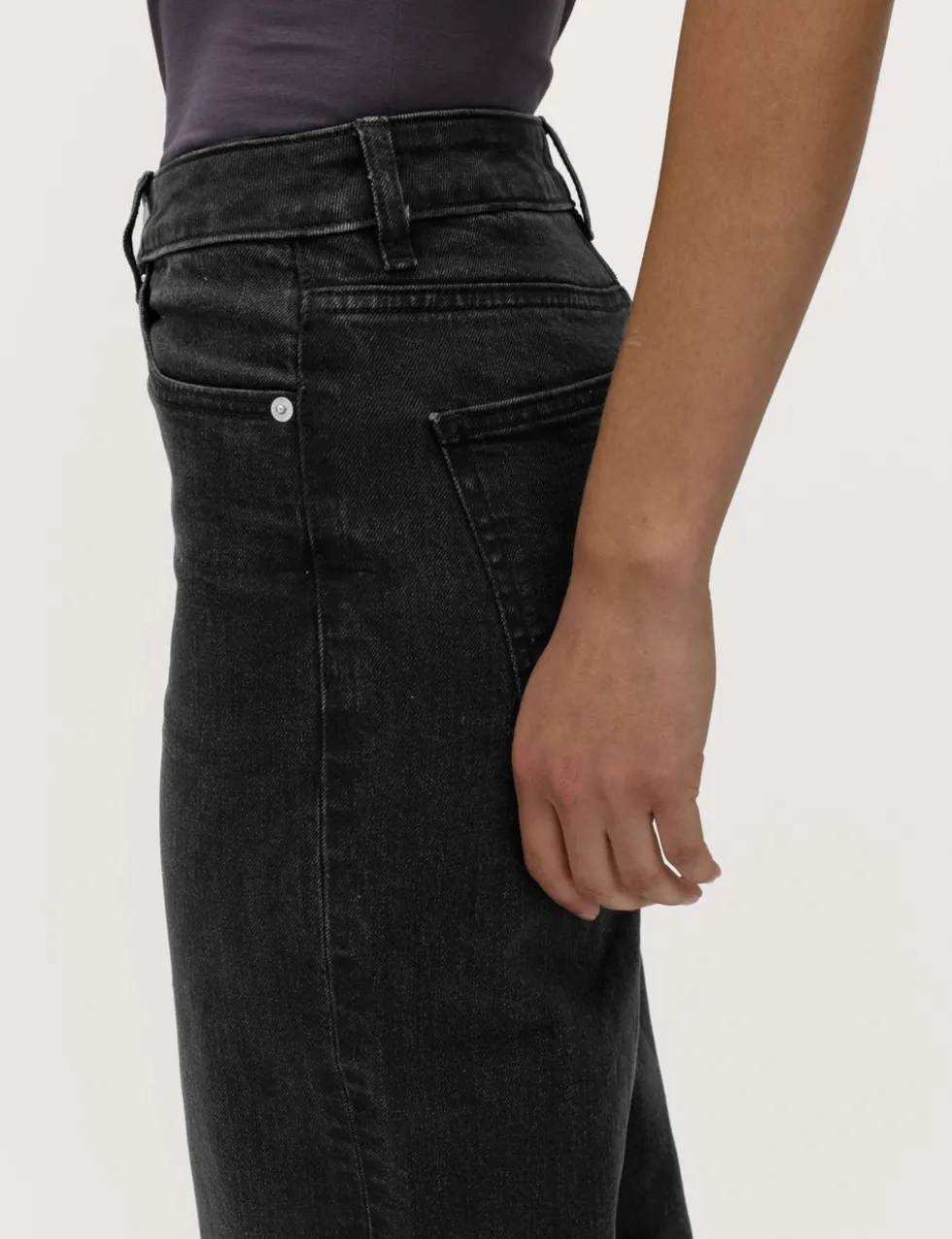 High Waisted Wide Leg Cropped Jeans