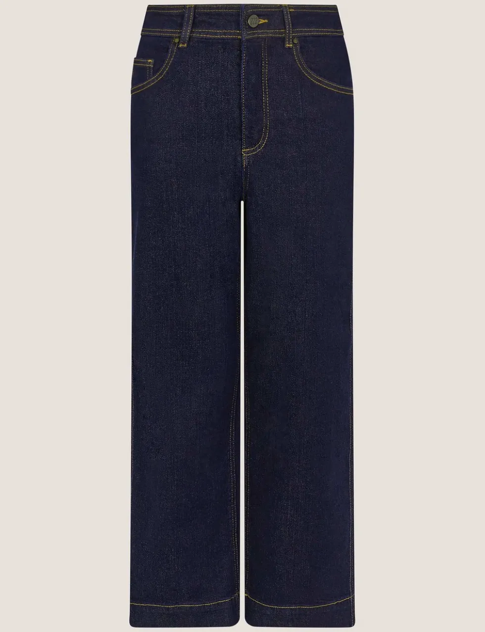 High Waisted Wide Leg Cropped Jeans