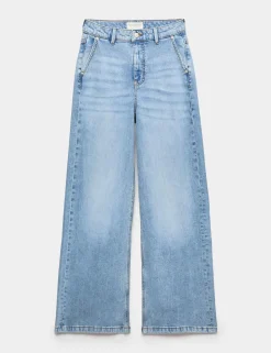 High Waisted Wide Leg Jeans with Lyocell