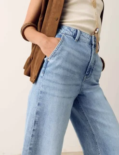 High Waisted Wide Leg Jeans with Lyocell
