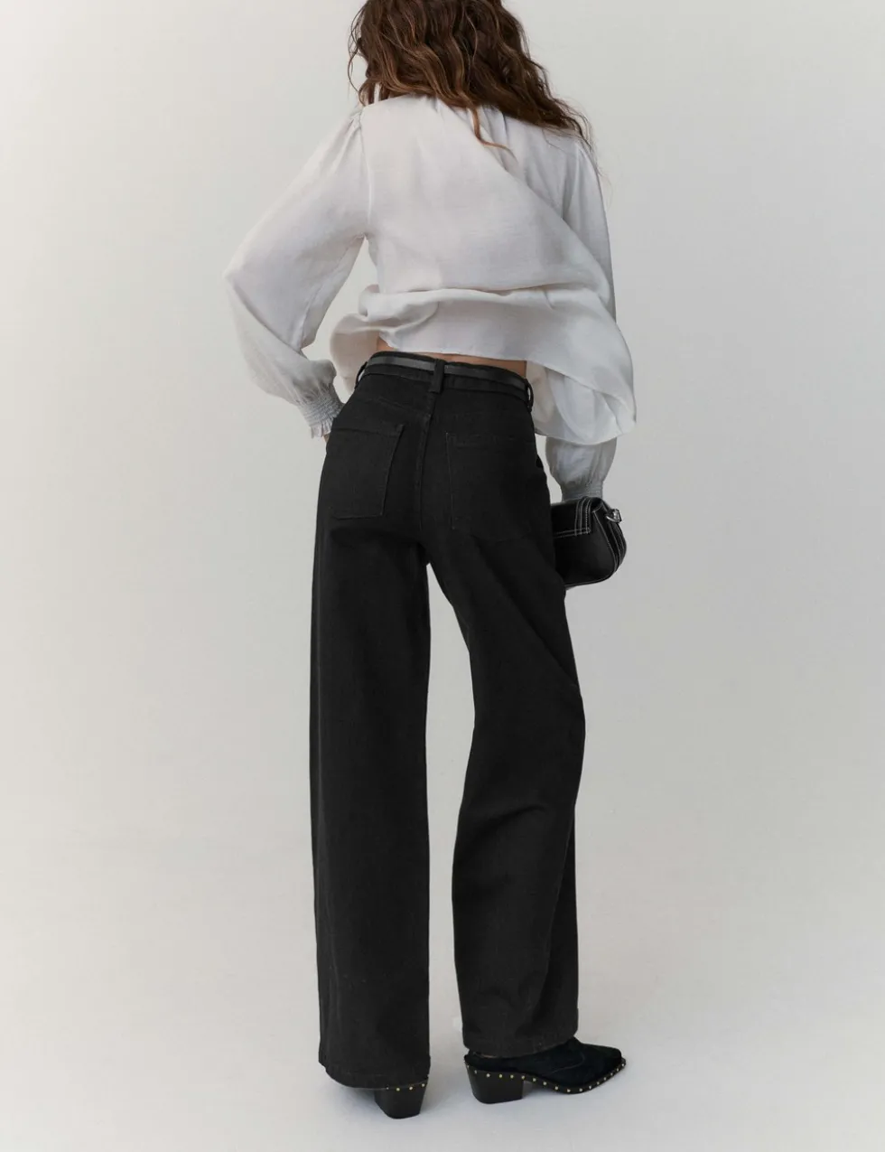 High Waisted Wide Leg Jeans with Lyocell