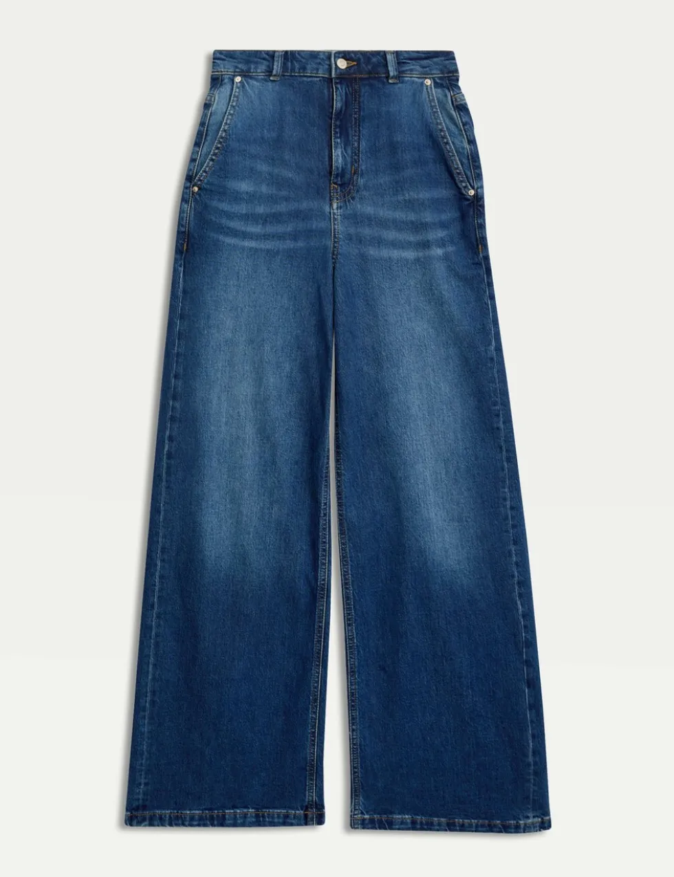 High Waisted Wide Leg Jeans with Lyocell