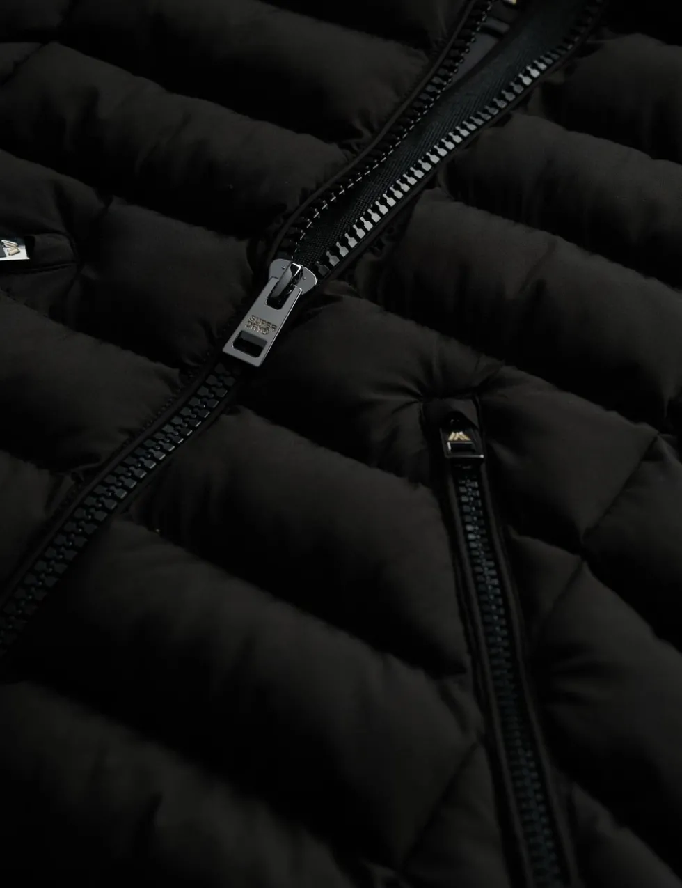 Hooded Funnel Neck Longline Puffer Jacket