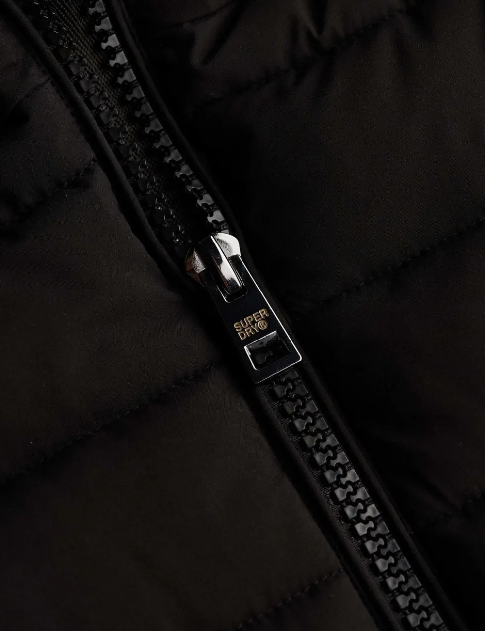 Hooded Funnel Neck Longline Puffer Jacket
