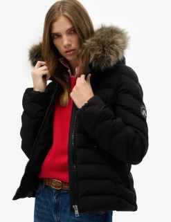 Hooded Funnel Neck Puffer Jacket