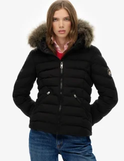 Hooded Funnel Neck Puffer Jacket