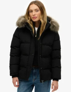 Hooded Funnel Neck Puffer Jacket
