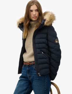 Hooded Funnel Neck Puffer Jacket