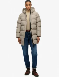 Hooded Longline Puffer Jacket
