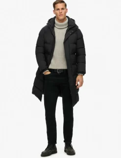 Hooded Padded Longline Parka Jacket
