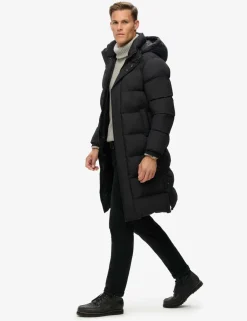 Hooded Padded Longline Parka Jacket