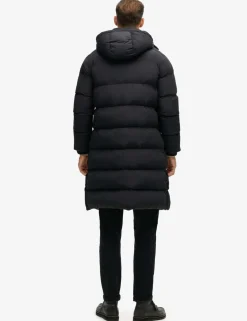 Hooded Padded Longline Parka Jacket