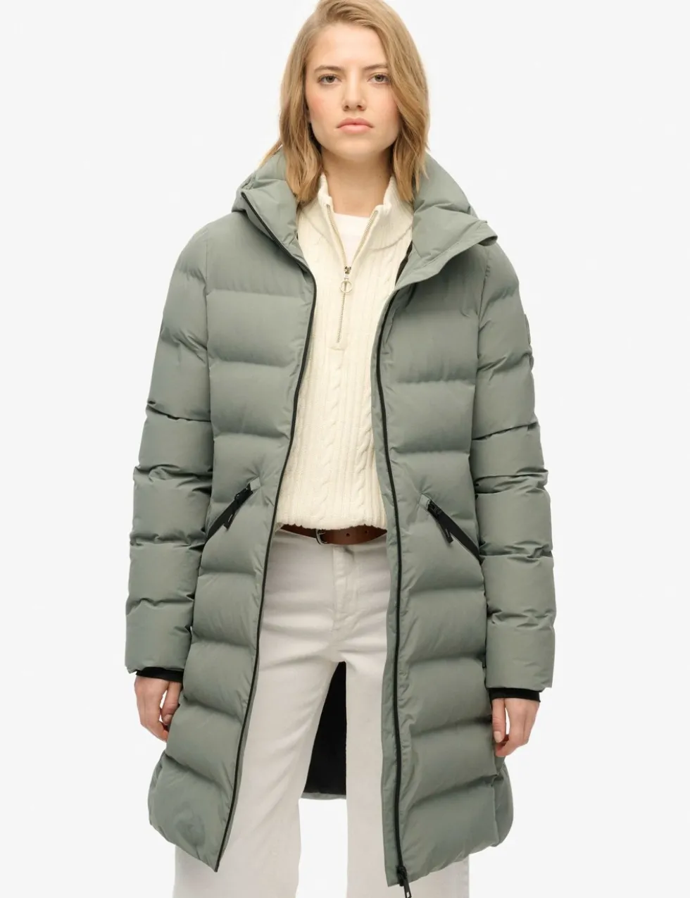 Hooded Padded Longline Puffer Jacket