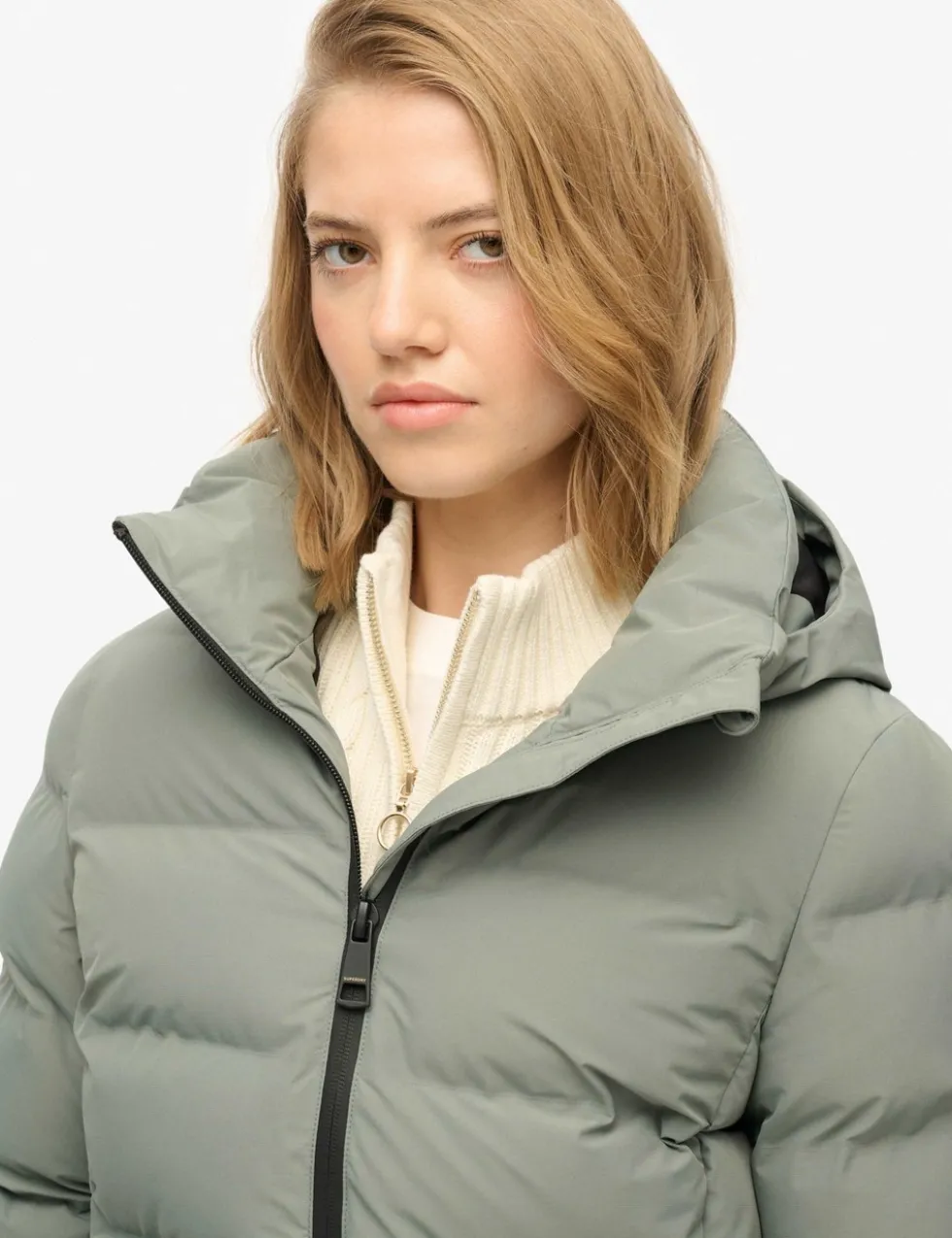 Hooded Padded Longline Puffer Jacket