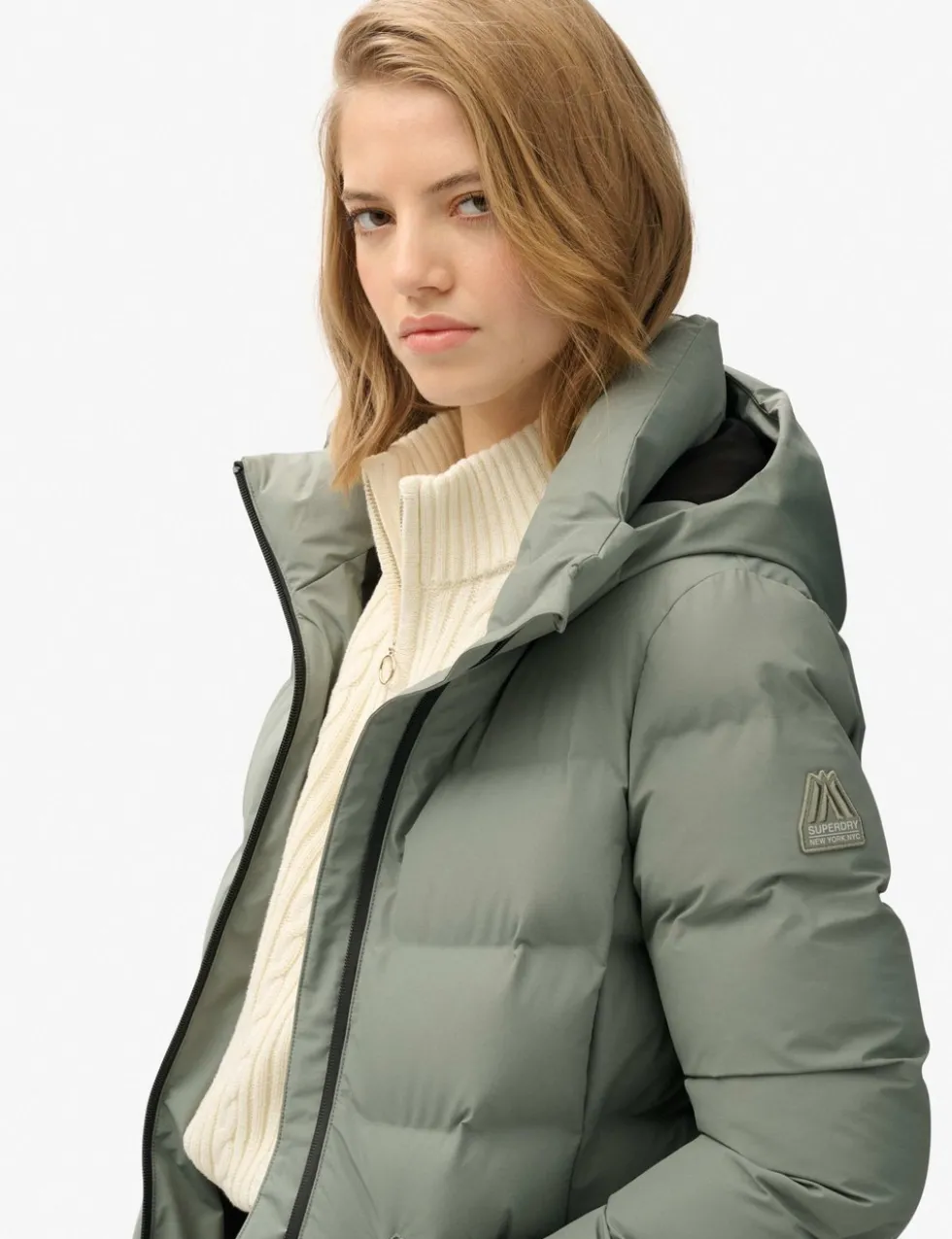 Hooded Padded Longline Puffer Jacket
