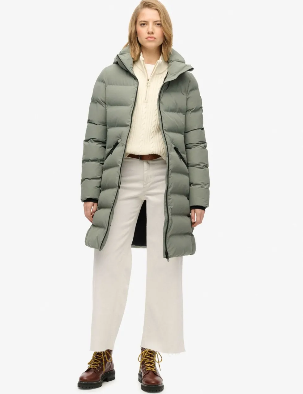 Hooded Padded Longline Puffer Jacket
