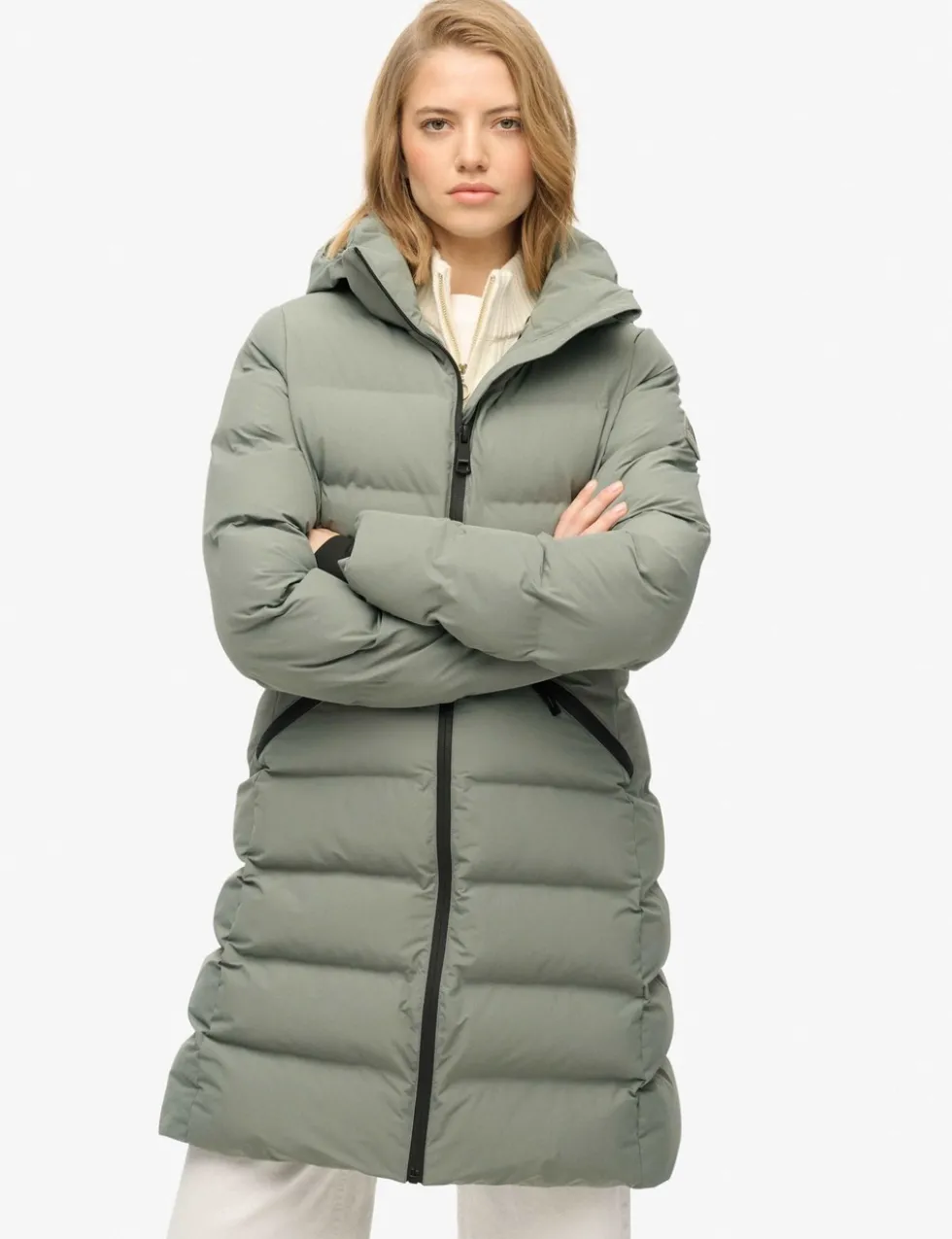 Hooded Padded Longline Puffer Jacket