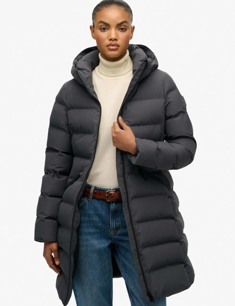 Hooded Padded Longline Puffer Jacket