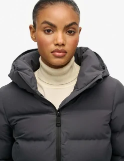 Hooded Padded Longline Puffer Jacket