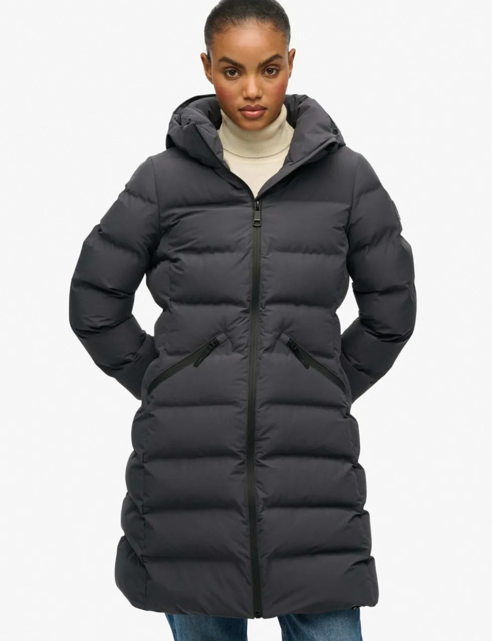 Hooded Padded Longline Puffer Jacket