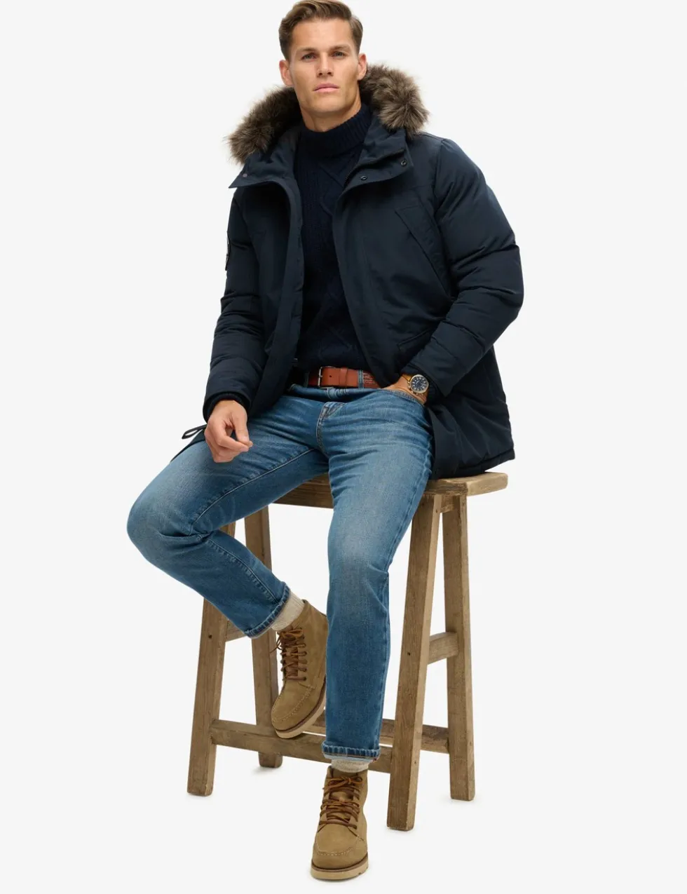 Hooded Padded Parka Jacket