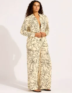 Hothouse Flowers Beach Cover Up Shirt