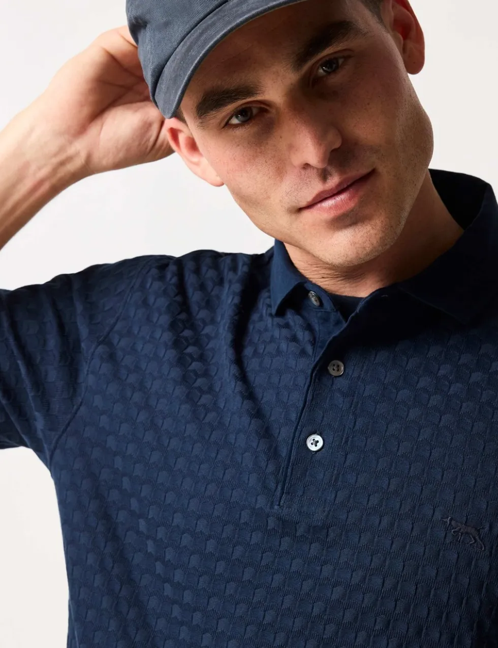 Huntsbury Pure Cotton Textured Polo Shirt