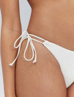 Ibiza Textured Tie Side Bikini Bottoms