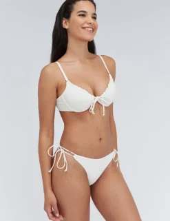 Ibiza Textured Tie Side Bikini Bottoms