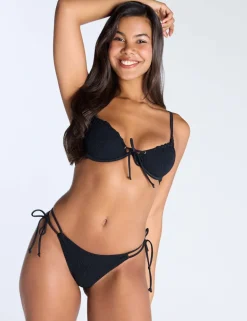 Ibiza Textured Wired Plunge Bikini Top (B-FF)
