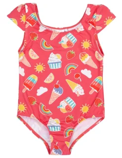 Ice Cream Print Swimsuit (2-10 Yrs)