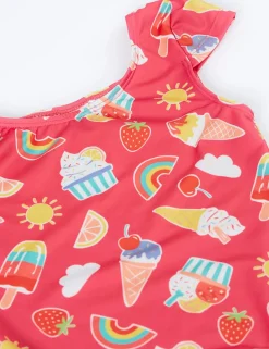 Ice Cream Print Swimsuit (2-10 Yrs)