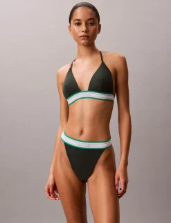 Icon Stripe High Leg Bikini Bottoms