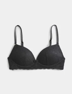 Ida Lace Non Wired Push-Up Plunge Bra (A-E)