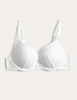 Ida Lace Wired Push-Up Plunge Bra (A-E)
